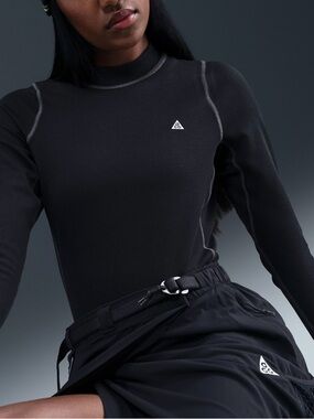 NWT Nike ACG Chinati Women's Dri-FIT ADV LS Base Layer XXL Black Slim Fit